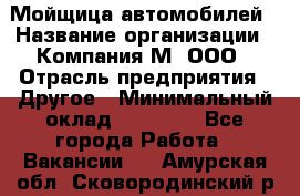 Мойщица автомобилей › Название организации ­ Компания М, ООО › Отрасль предприятия ­ Другое › Минимальный оклад ­ 14 000 - Все города Работа » Вакансии   . Амурская обл.,Сковородинский р-н